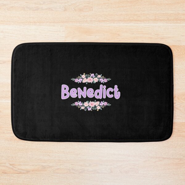Item preview, Purple Flower Benedict Name Label (Black) designed and sold by NormadWorld.
