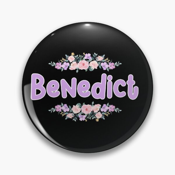 Item preview, Purple Flower Benedict Name Label (Black) designed and sold by NormadWorld.