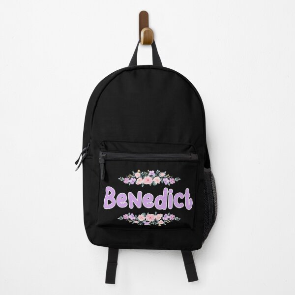 Item preview, Purple Flower Benedict Name Label (Black) designed and sold by NormadWorld.