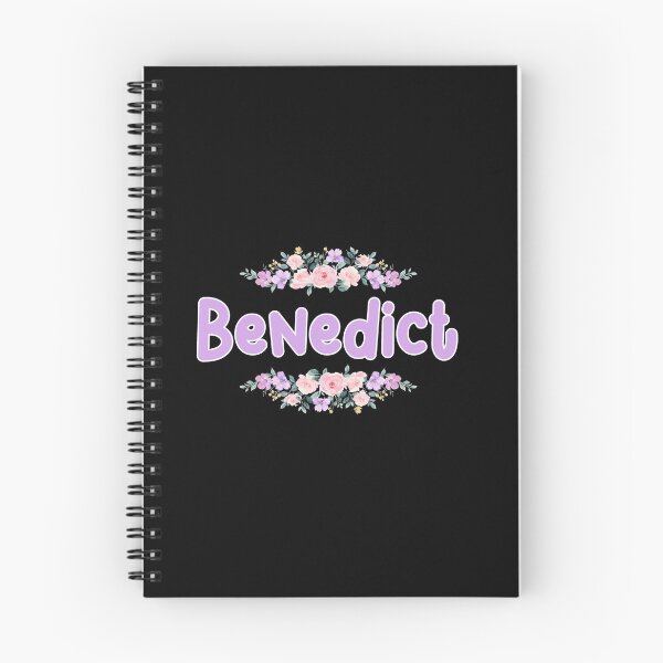 Item preview, Purple Flower Benedict Name Label (Black) designed and sold by NormadWorld.