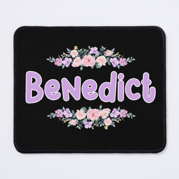 Item preview, Purple Flower Benedict Name Label (Black) designed and sold by NormadWorld.