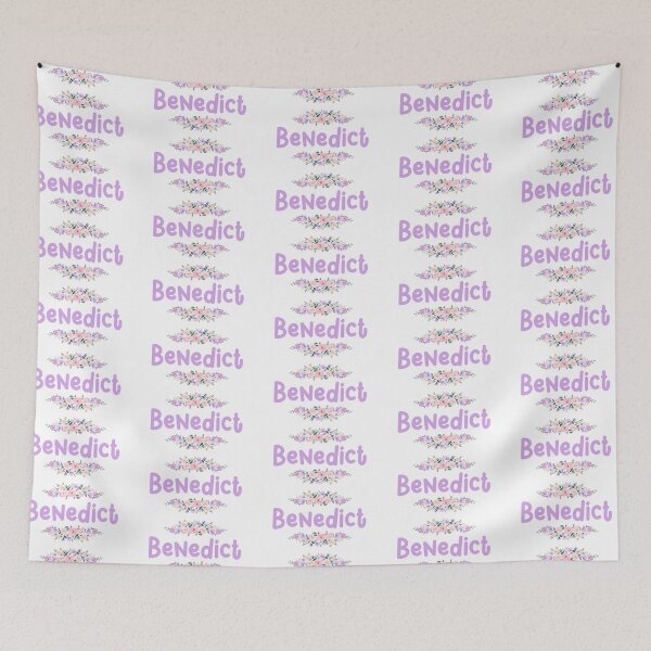 Item preview, Purple Flower Benedict Name Label designed and sold by NormadWorld.