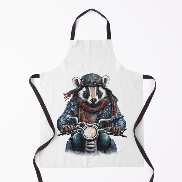 Item preview, badger wearing a jackets hat and a scarf on a motorcycle designed and sold by jnsmerchstore.
