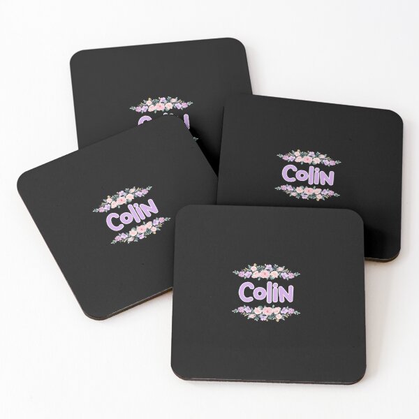 Item preview, Purple Flower Colin Name Label (Black) designed and sold by NormadWorld.