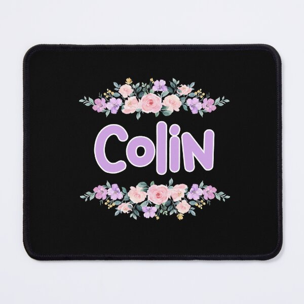 Item preview, Purple Flower Colin Name Label (Black) designed and sold by NormadWorld.