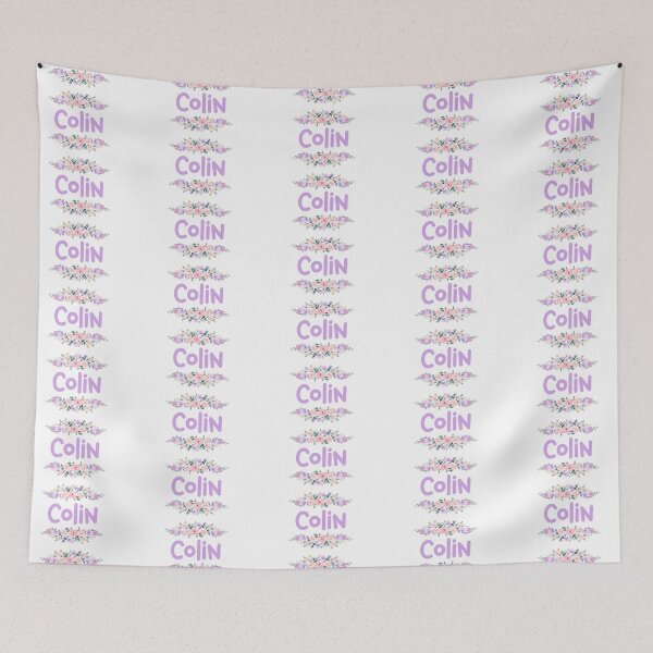 Item preview, Purple Flower Colin Name Label designed and sold by NormadWorld.