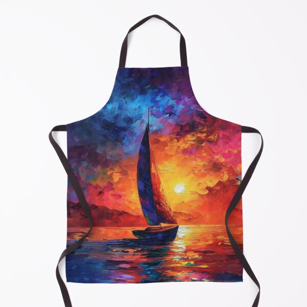 Item preview, A Colorful Painting With a Small Sailing Boat designed and sold by Ou-SunShine.
