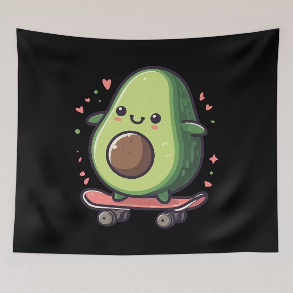 Item preview, Cool funny avocado skateboarding designed and sold by TomFrontierArt.