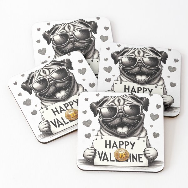 Item preview, Pug Love Message: Happy Valentine designed and sold by hebaesta.