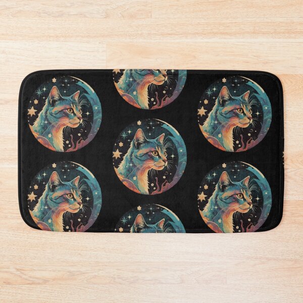 Item preview, Celestial Cat - Night Sky Aurora  designed and sold by EclipseThreads.