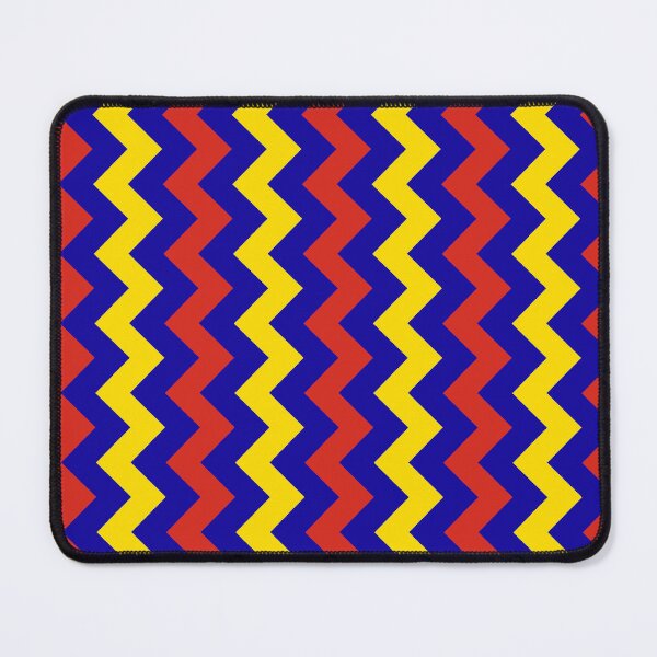 Item preview, Blue Yellow Red Andorra Tricolor Zigzag Line Chevron Catalan Language Small Nation Pride Flag Pattern designed and sold by PenguinForests.