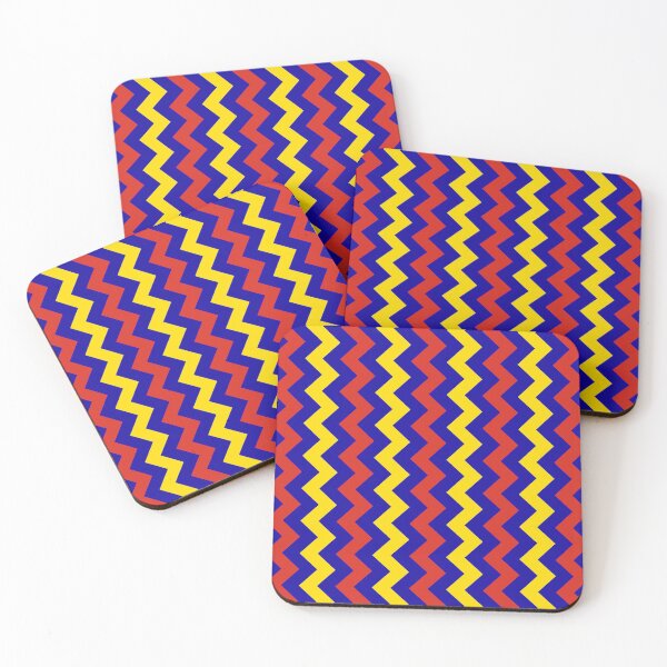 Item preview, Blue Yellow Red Andorra Tricolor Zigzag Line Chevron Catalan Language Small Nation Pride Flag Pattern designed and sold by PenguinForests.