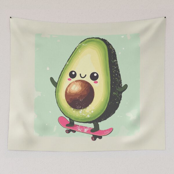 Item preview, Cool funny avocado skateboarding designed and sold by TomFrontierArt.
