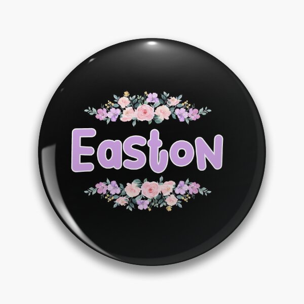 Item preview, Purple Flower Easton Name Label (Black) designed and sold by NormadWorld.