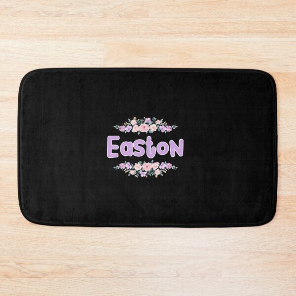 Item preview, Purple Flower Easton Name Label (Black) designed and sold by NormadWorld.