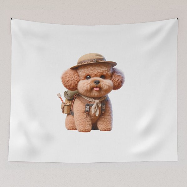 Item preview, Poodle in Hiking Gear designed and sold by toypoodlemom.