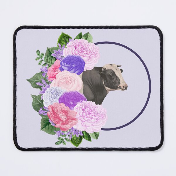 Item preview, Floral half wreath cow designed and sold by ColorburstCabin.