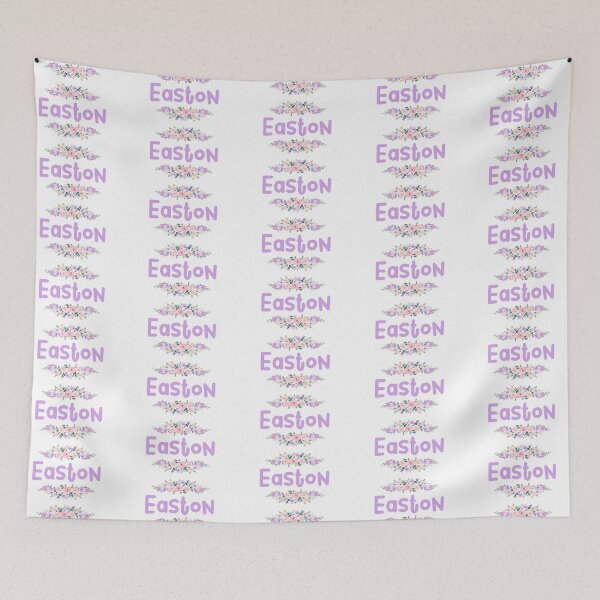 Item preview, Purple Flower Easton Name Label designed and sold by NormadWorld.