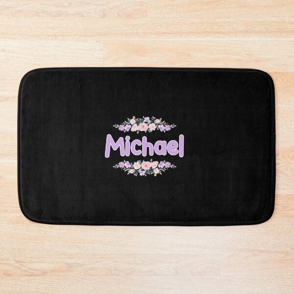Item preview, Purple Flower Michael Name Label (Black) designed and sold by NormadWorld.