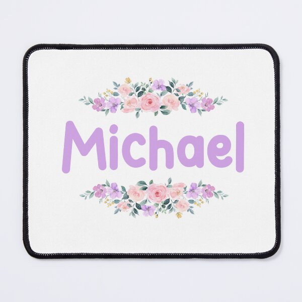 Item preview, Purple Flower Michael Name Label designed and sold by NormadWorld.