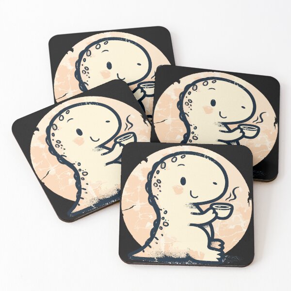 Item preview, Retro Vintage Kawaii Tea rex designed and sold by TomFrontierArt.