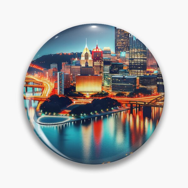 Item preview, Pittsburgh's Rivers Aglow designed and sold by FIYARO.