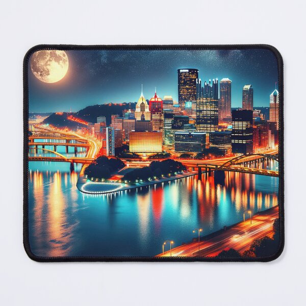 Item preview, Pittsburgh's Rivers Aglow designed and sold by FIYARO.