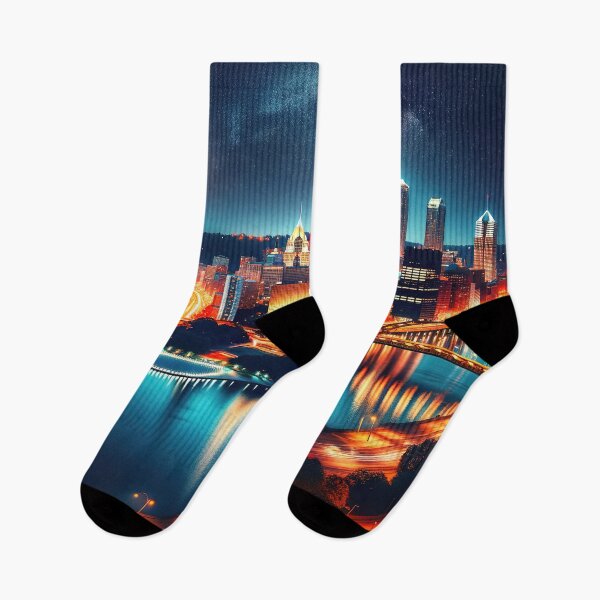 Item preview, Pittsburgh's Rivers Aglow designed and sold by FIYARO.
