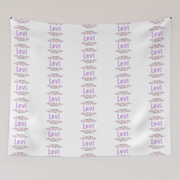 Item preview, Purple Flower Levi Name Label designed and sold by NormadWorld.
