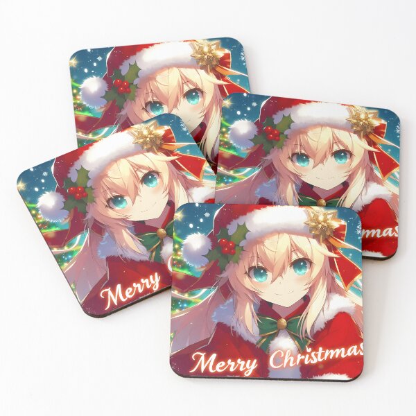 Item preview, Cute Anime girl wishing Merry Christmas - 6 designed and sold by StellaArtz.