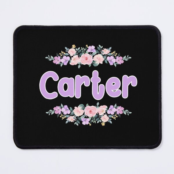 Item preview, Purple Flower Carter Name Label (Black) designed and sold by NormadWorld.