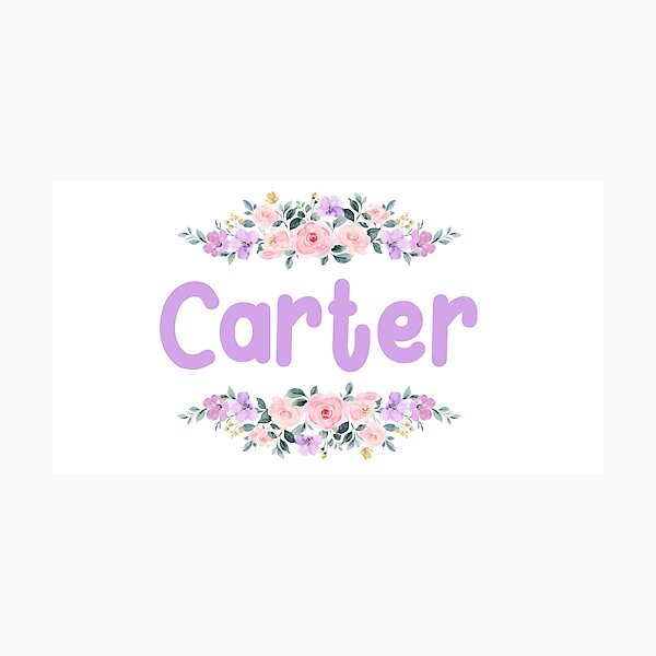 Item preview, Purple Flower Carter Name Label designed and sold by NormadWorld.
