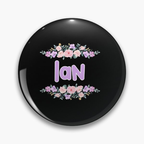 Item preview, Purple Flower Ian Name Label (Black) designed and sold by NormadWorld.