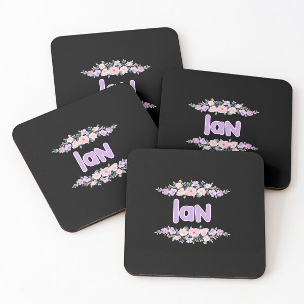 Item preview, Purple Flower Ian Name Label (Black) designed and sold by NormadWorld.
