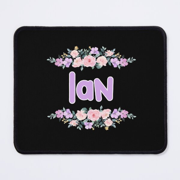 Item preview, Purple Flower Ian Name Label (Black) designed and sold by NormadWorld.