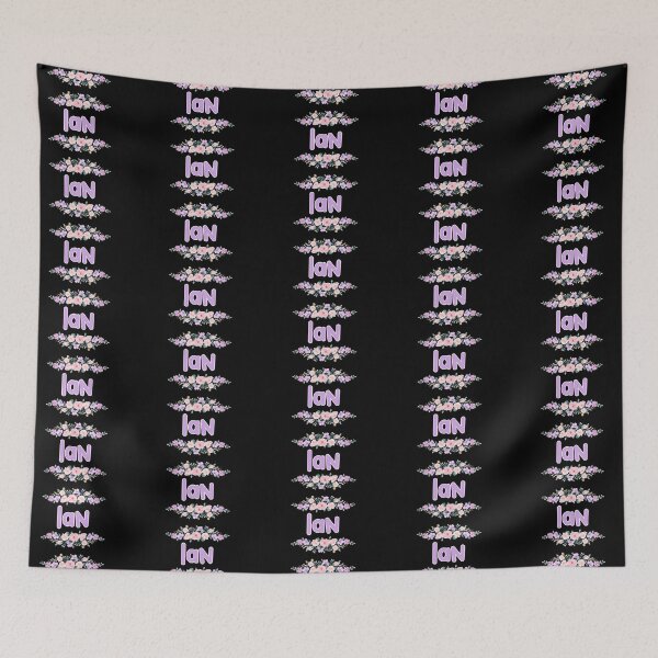 Item preview, Purple Flower Ian Name Label (Black) designed and sold by NormadWorld.