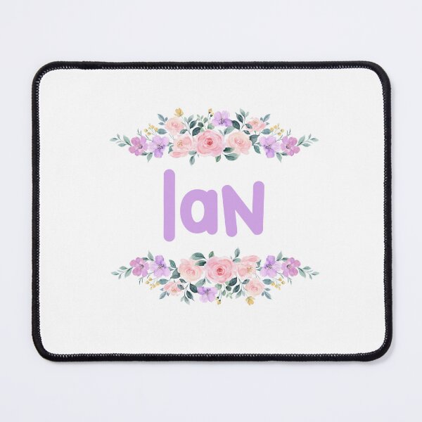 Item preview, Purple Flower Ian Name Label designed and sold by NormadWorld.
