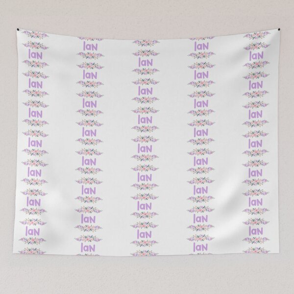 Item preview, Purple Flower Ian Name Label designed and sold by NormadWorld.