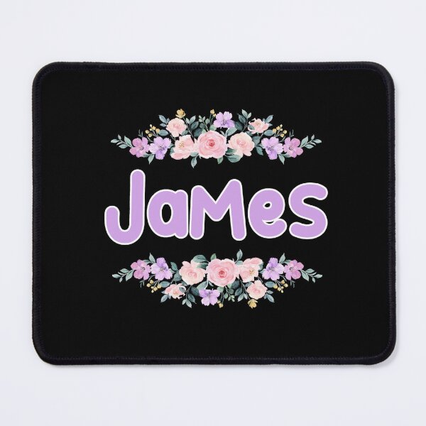 Item preview, Purple Flower James Name Label (Black) designed and sold by NormadWorld.