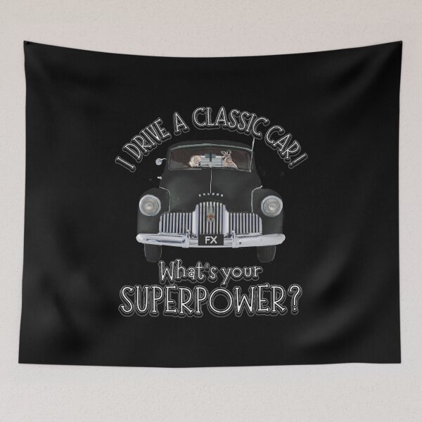Item preview, Black FX Holden with Kangaroo and Koala - I DRIVE A CLASSIC CAR, whats your SuperPower? designed and sold by Michael van der Hoorn.