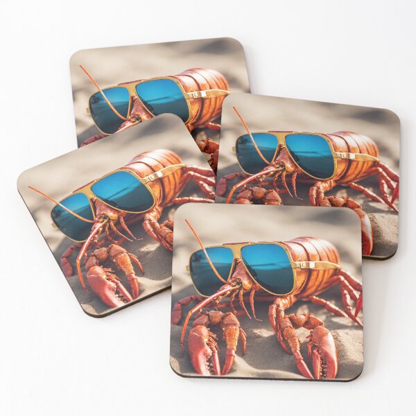 Item preview, Yabby Crayfish in Sunglasses Australian Photo on the beach designed and sold by CyberArtistOne.