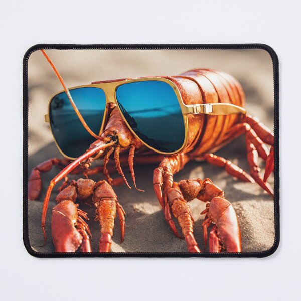 Item preview, Yabby Crayfish in Sunglasses Australian Photo on the beach designed and sold by CyberArtistOne.