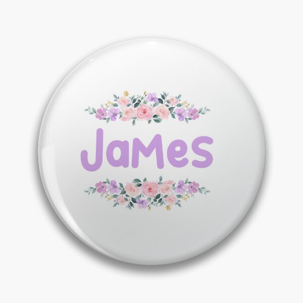 Item preview, Purple Flower James Name Label  designed and sold by NormadWorld.