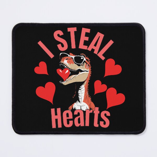 Item preview, I Steal Hearts Trex Dino Valentines Day designed and sold by MindFrank.
