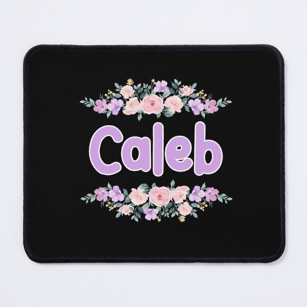 Item preview, Purple Flower Caleb Name Label (Black) designed and sold by NormadWorld.