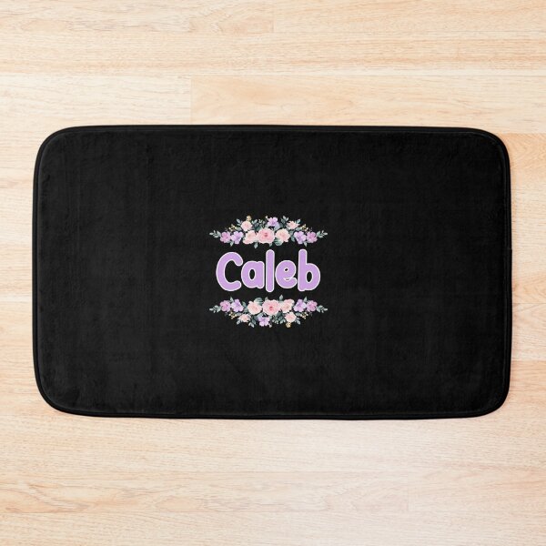 Item preview, Purple Flower Caleb Name Label (Black) designed and sold by NormadWorld.