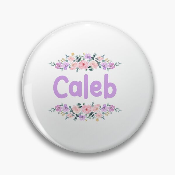 Item preview, Etiqueta Para Nombre Caleb Flor Púrpura designed and sold by NormadWorld.