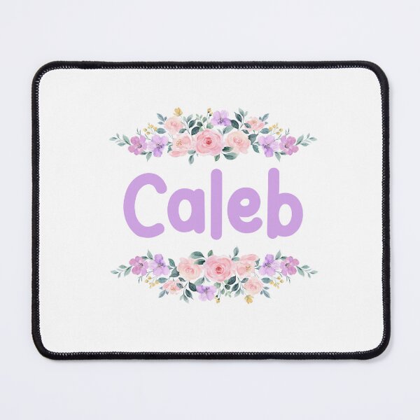 Item preview, Purple Flower Caleb Name Label  designed and sold by NormadWorld.