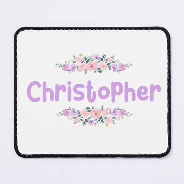 Item preview, Purple Flower Christopher Name Label designed and sold by NormadWorld.