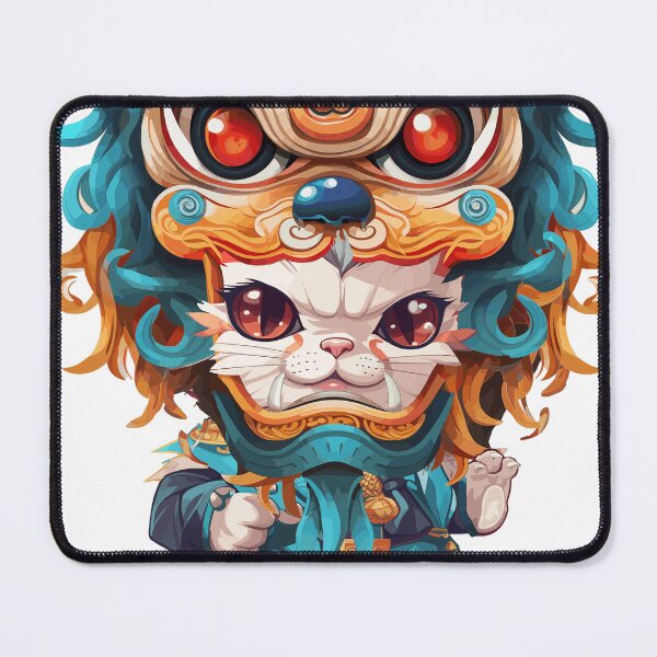 Item preview, Lunar New Year Lion Dance Cat designed and sold by DropDeadSticker.